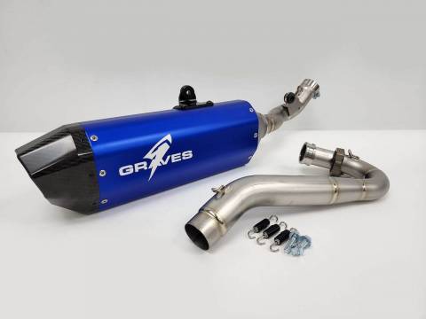 CRF450L/RL'19-25 Graves Full Aluminum Exhaust Blue